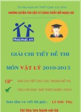 Tài liệu luyện thi THPT Quốc gia môn Vật lý năm 2016 - Đỗ Ngọc Hà